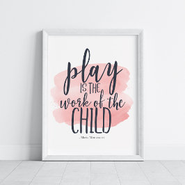 Homeschool Montessori Quote Watercolor Poster