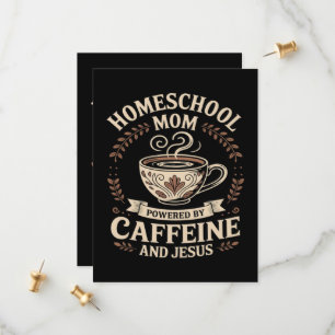 Homeschool-Mutter, angetrieben von Koffein und Jes Save The Date