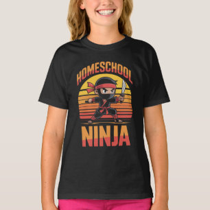 : Homeschool Ninja Kids – Süße Chibi-Ninja T-Shirt