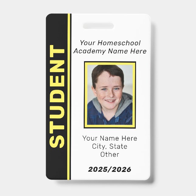 Homeschool-Schülerausweis Ausweis (Vorderseite)