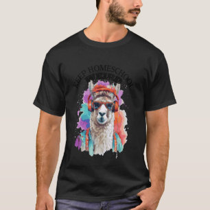 Homeschool seltsam lustig Lama Home Education D T-Shirt