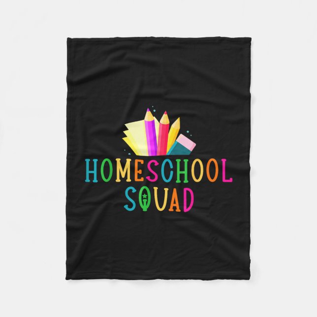 Homeschool-Squad Lernstifte Bildung  Fleecedecke (Vorderseite)