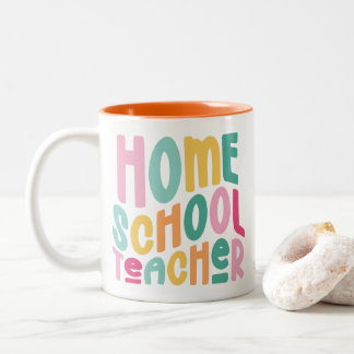 Homeschool Teacher | Colorful Text Zweifarbige Tasse