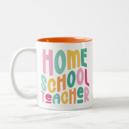 Homeschool Teacher | Colorful Text Zweifarbige Tasse