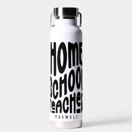 Homeschool Teacher Minimalist Typography Trinkflasche