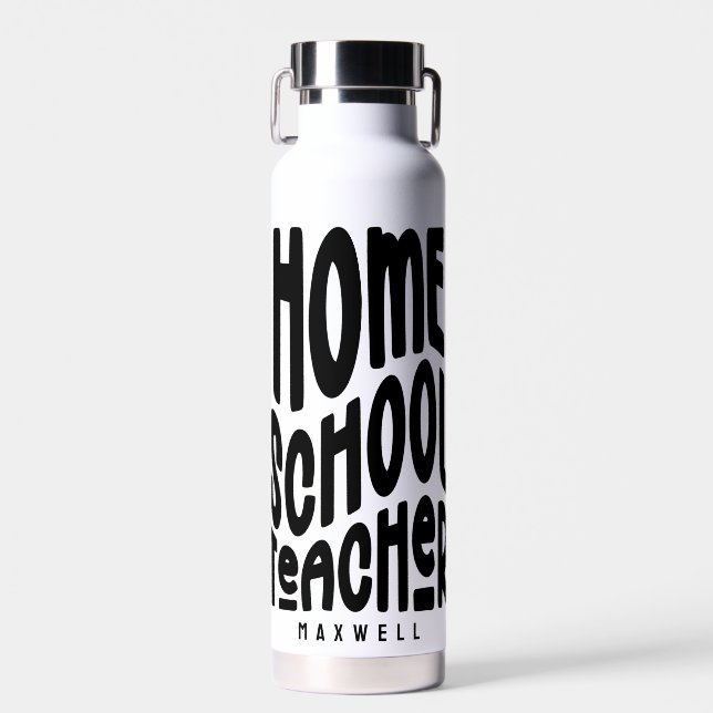 Homeschool Teacher Minimalist Typography Trinkflasche (Vorne)