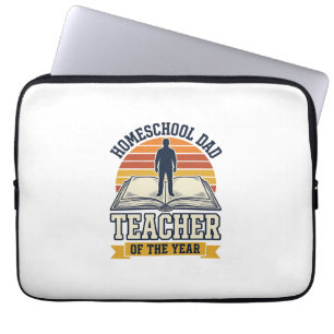 Homeschool-Vater Lehrer Des Jahres Vintage-Shirt D Laptopschutzhülle