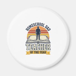Homeschool-Vater Lehrer Des Jahres Vintage-Shirt D Magnet