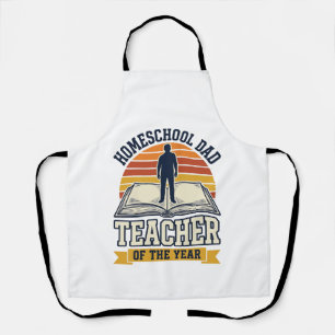 Homeschool-Vater Lehrer Des Jahres Vintage-Shirt D Schürze