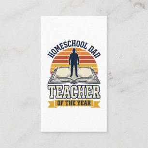 Homeschool-Vater Lehrer Des Jahres Vintage-Shirt D Visitenkarte