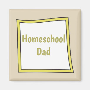 Homeschool Vater-Quadrat Magnet