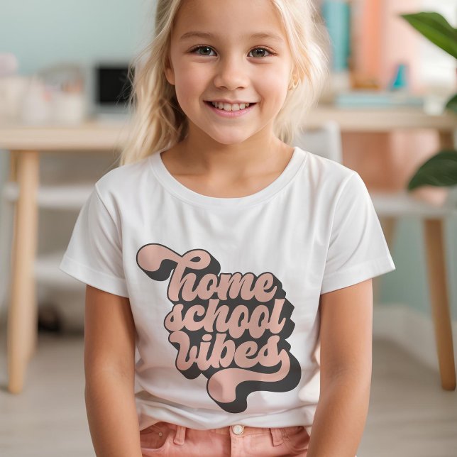 Homeschool Vibes Retro Style individuell anpassbar T-Shirt (Von Creator hochgeladen)