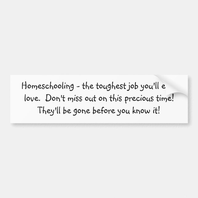 Homeschooling - der stärkste Job, den Sie Autoaufkleber (Vorne)