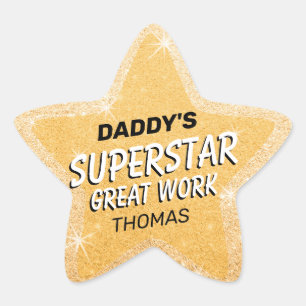 Homeschooling Spaß Kinder Gold Stern-Aufkleber