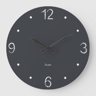 Homeschooling-Studienzimmer-Wandtafel Schwarz  Große Wanduhr