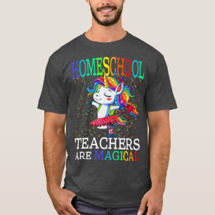 Homeshcool-Lehrer sind magische Einhorn zurück zum T-Shirt