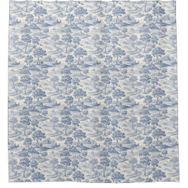 Homestead Blue Toile Duschvorhang