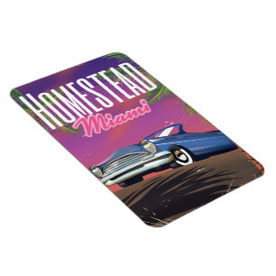 Homestead Florida USA 80er Reiseplakat Magnet