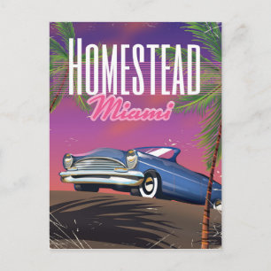 Homestead Florida USA 80er Reiseplakat Postkarte