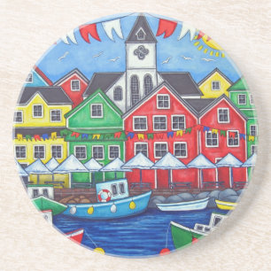 Hometown-Festival-Untersetzer durch Lisa Lorenz Sandstein Untersetzer