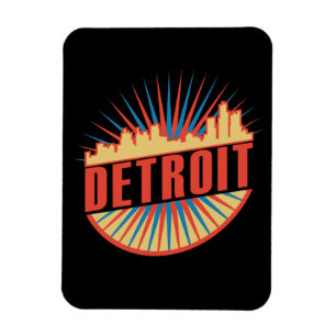 Hometown-Stolz-Vintage Reise Detroits Michigan Magnet