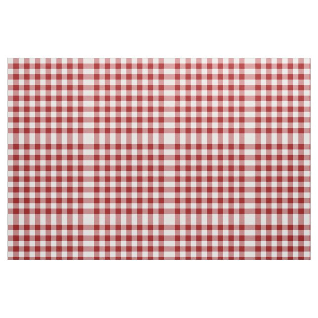Homey rotes und weißes Gingham-Block-Muster-Gewebe Stoff (Fat Quarter (45,7 x 55,9 cm))
