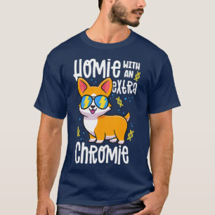 Homie mit einem Extra-Chromie-Down-Syndrom Corgi T-Shirt