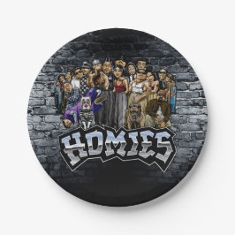 Homies Party Plates, Lil Homies Birthday Pappteller