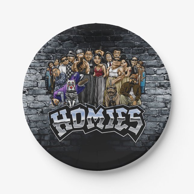 Homies Party Plates, Lil Homies Birthday Pappteller (Vorderseite)