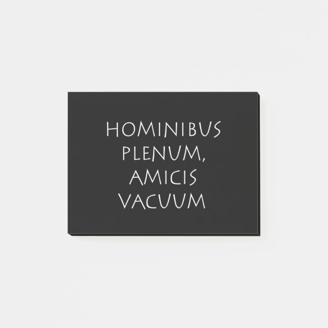 Hominibus plenum amicis vakuum post-it klebezettel (Vorderseite)