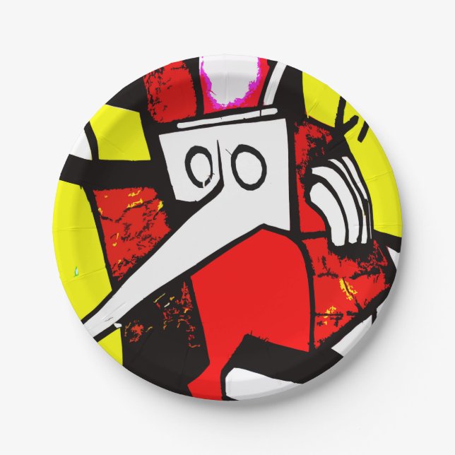 Hominid Pappteller (Vorderseite)