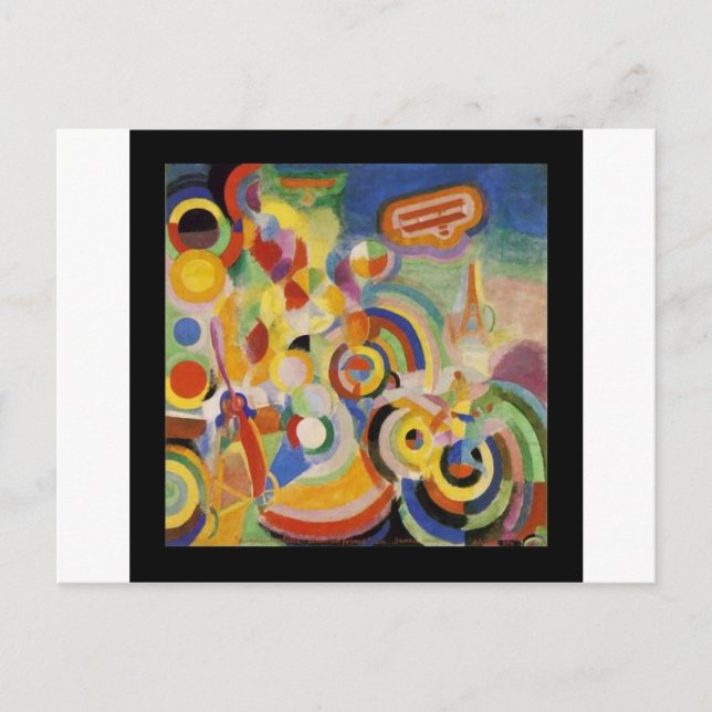 Hommage an Bleriot von Robert Delaunay Postkarte (Vorderseite)