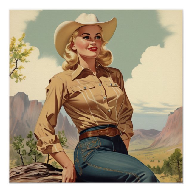 Hommage an Cowgirl Spirit: Wild West Whispers Poster (Vorderseite)