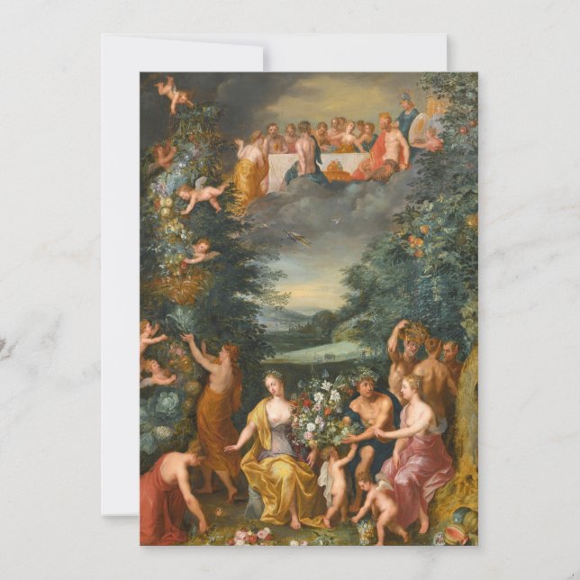 Hommage an die Göttin Flora, ein Fest der Götter (Vorderseite)