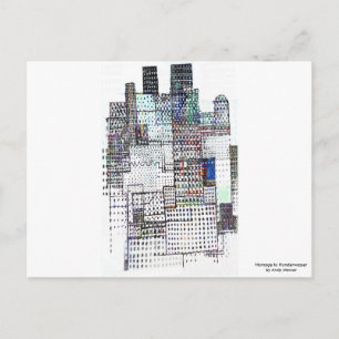 Hommage an Hundertwasser Postkarte