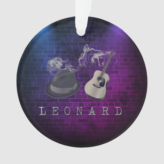 Hommage an Leonard lila Lichter Ornament (Vorderseite)