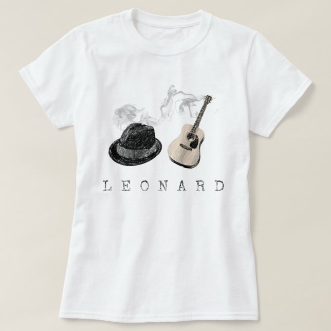 Hommage an Leonard zeichnend T-Shirt (Design vorne)