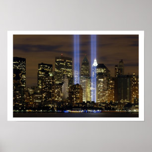 "Hommage an Licht" 9-11 Gedenkstätte Poster