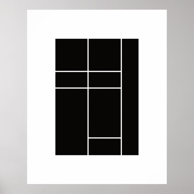 Hommage an Mondrian 1.2 Poster (Vorne)