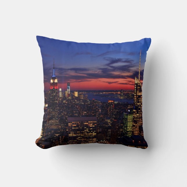 Hommage in Light Sept 11, World Trade Center ESB # Kissen (Vorderseite)