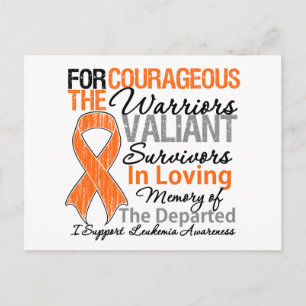 Hommage Support Leukemia Awareness Postkarte