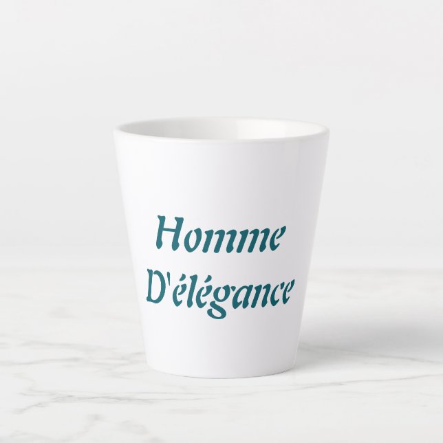 Homme D'élégance Latte Tasse (Vorderseite)