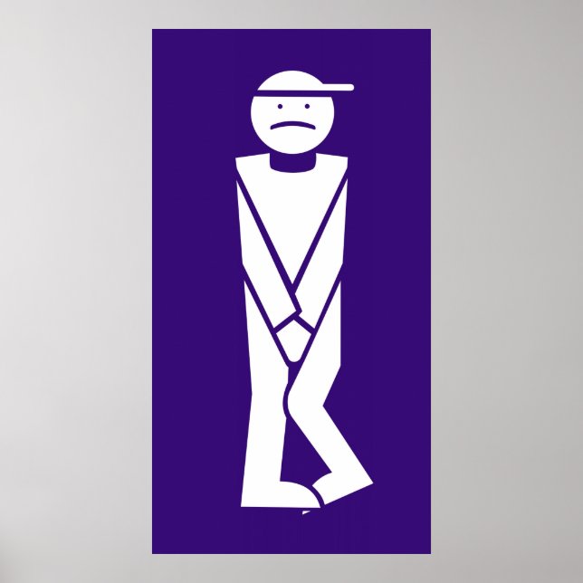 Homme pour toilettes poster (Vorne)