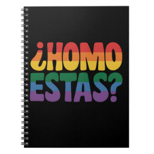 Homo Estas Funny Spanish Mexican Gay Ally LGBTQ Notizblock
