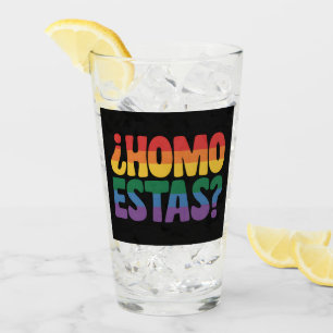 Homo Estas Lustiger Spanischer Mexikanischer Schwu Glas