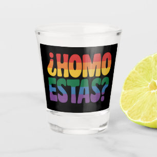 Homo Estas Lustiger Spanischer Mexikanischer Schwu Schnapsglas