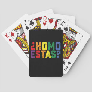 Homo Estas Spanish Mexican Funny Gay Pride LGBTQ Spielkarten