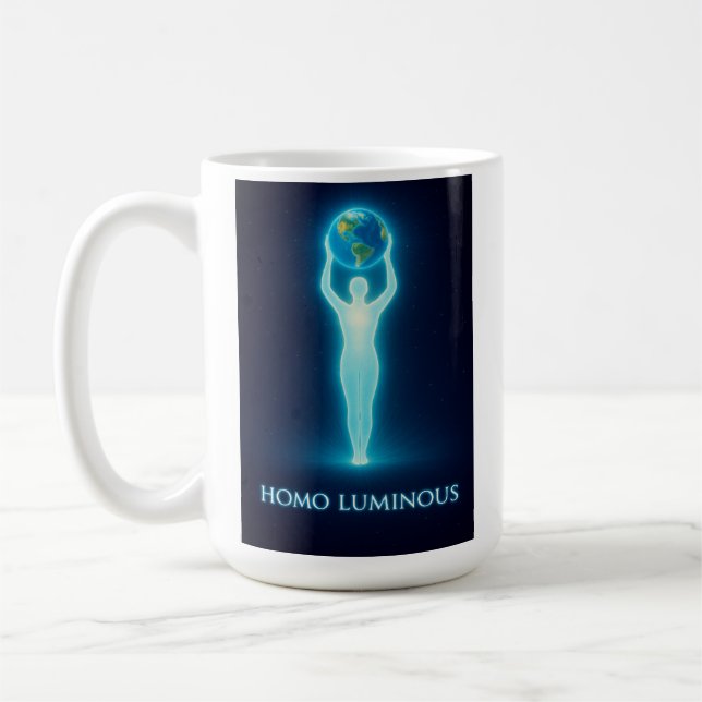 Homo Luminous The Light Bringer Morning Mug 15 oz Kaffeetasse (Links)
