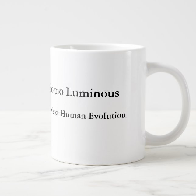 Homo Luminous The Next Human Evolution Mug Jumbo Jumbo-Tasse (Rechts)
