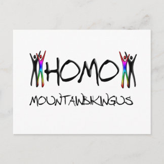 Homo Mountainbike Postkarte